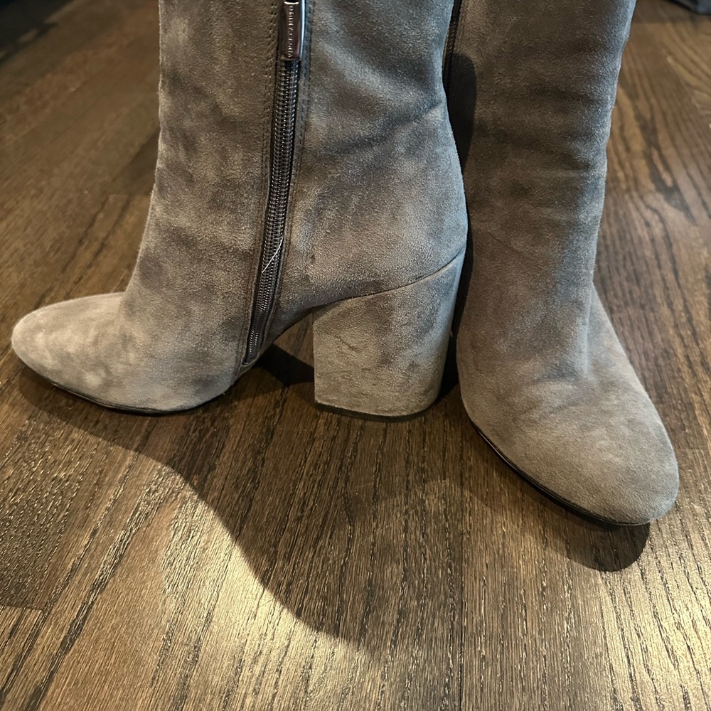 Vince Camuto Gray Suede Heeled Boots